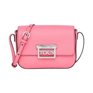 TOUS Mini Legacy Structured Crossbody Bag Genuine Pink Leather 5” H x 6.5” W